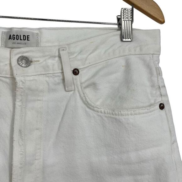 Revolve x AGOLDE 90’s Mid Rise Loose Fit Jeans Distressed Varnish White 29 - Picture 6 of 14